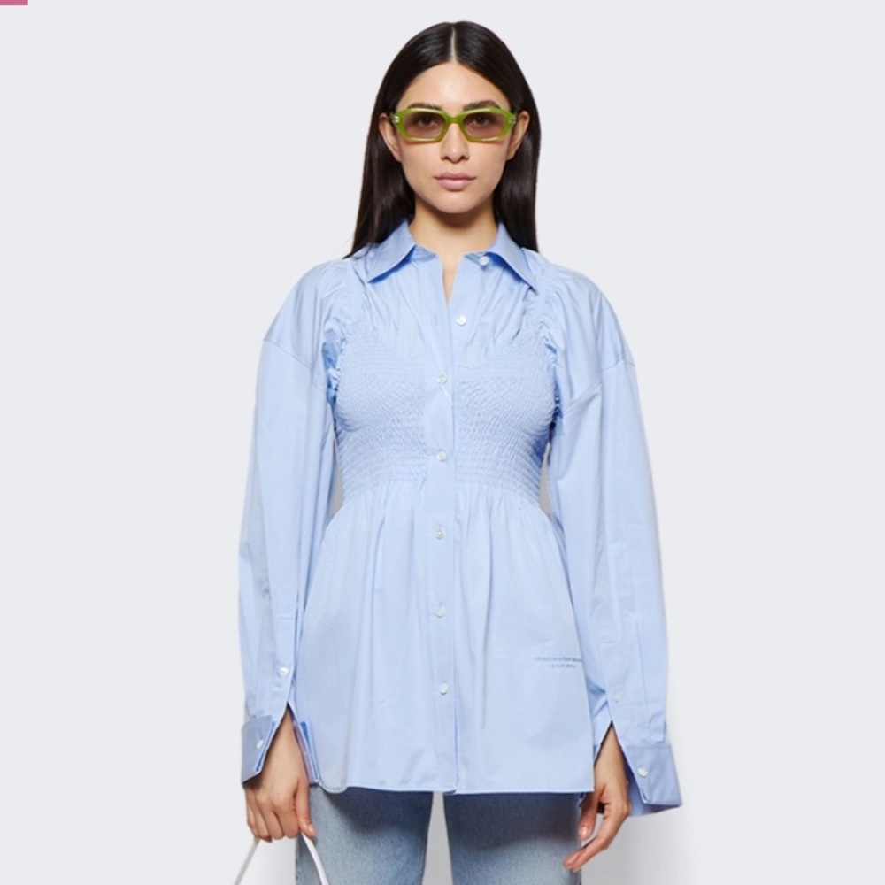 Alexander Wang Smocked bodice shirt